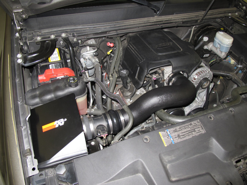 2010 GMC Sierra after vortec K&N intake