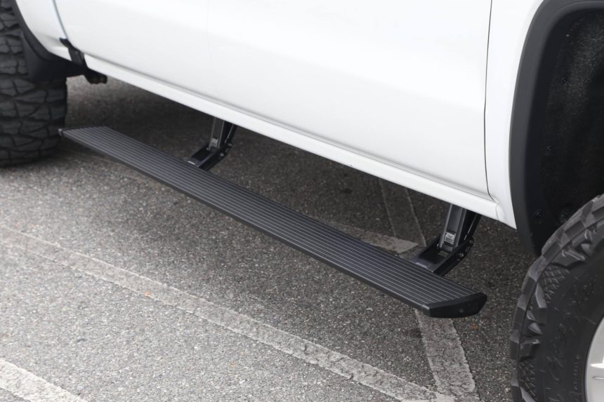 lifted 2016 GMC amp research running boards steps