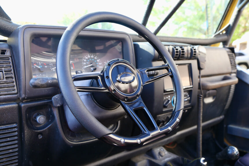 Trinity Motorsports 2000 TJ Wrangler steering wheel