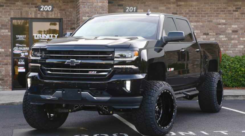 ’17 Silverado with McGaughy’s lift and 22″ TIS Wheels