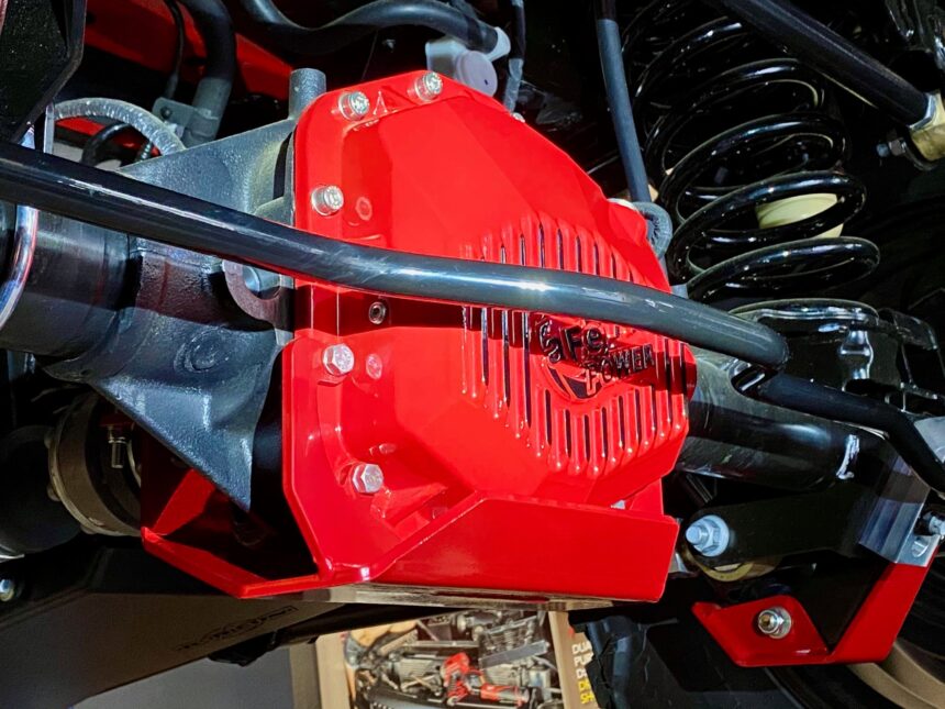 Trinity Motorsports Whiskey Jeep Gladiator AFE Power diff cover powdercoated