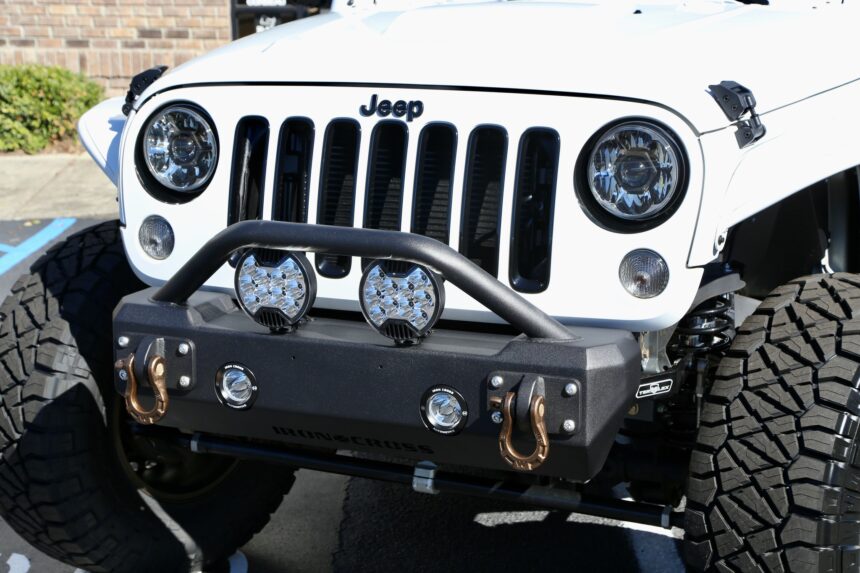 2015 Teraflex JKU Jeep Sahara front bumper LED lights