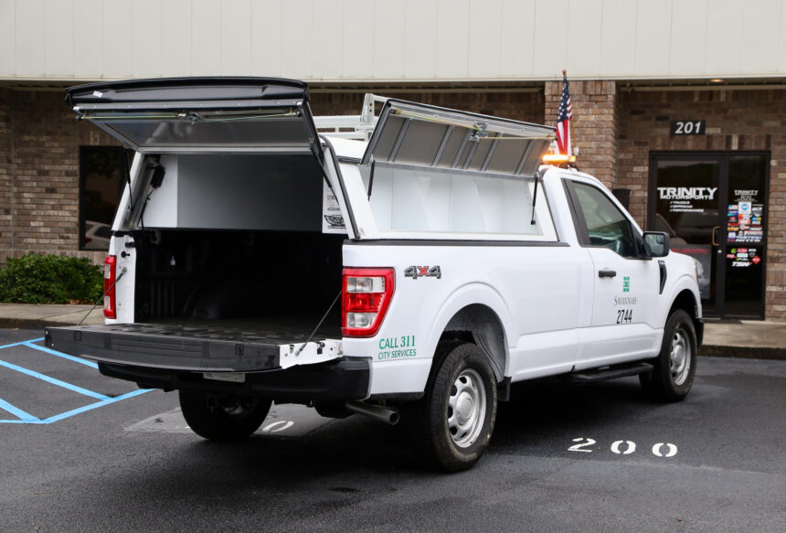 Trinity_City_of_Savannah_ladder_rack_toolbox_open Trinity Motorsports