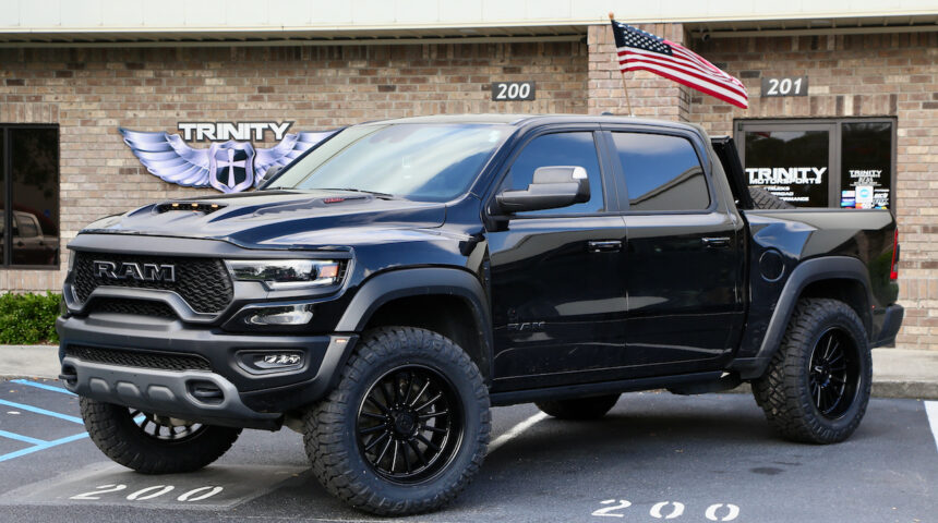 2022 Ram TRX leveled on 22×10 XD wheels and 37-in Nitto Ridges