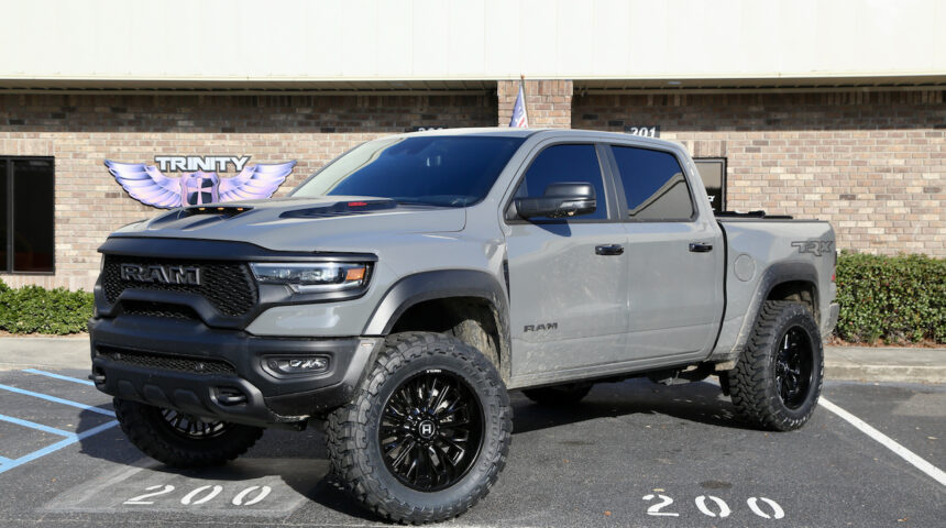 2024 Ram TRX Lunar Edition Foutz leveling kit, 22×10 Hostile wheels and 37-in Toyo MTs