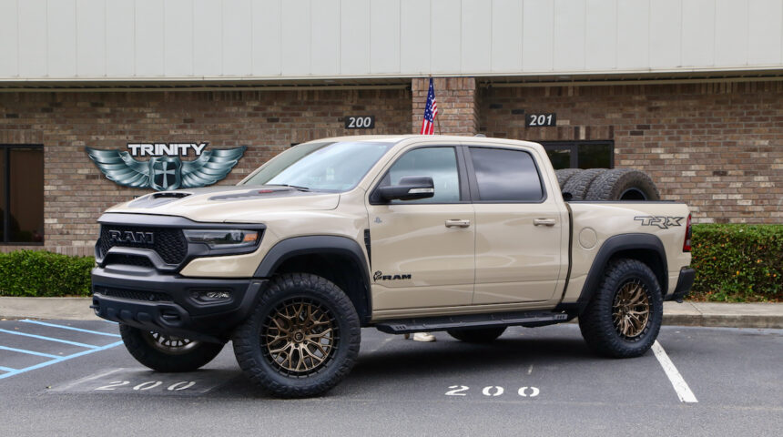 2024 Ram TRX with Eibach level 22-in Fuel Twitch and 37-in Nitto Ridges