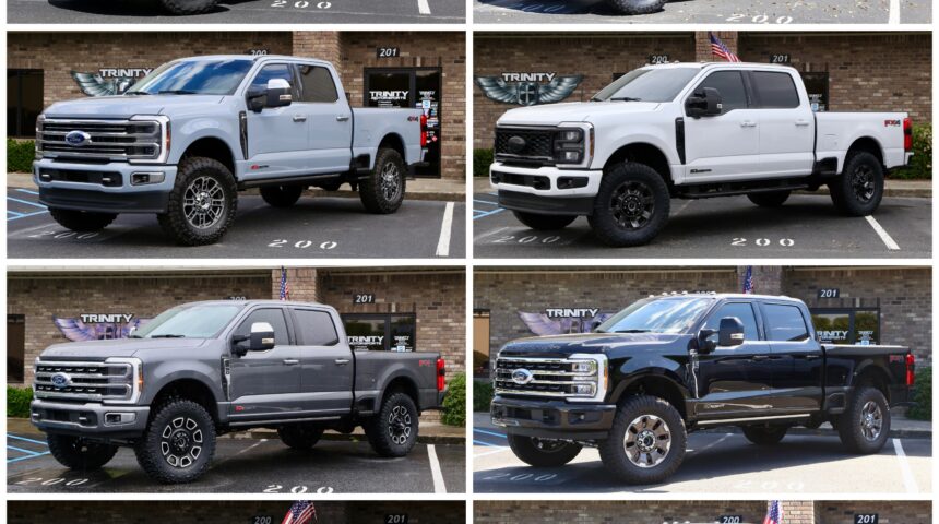 2023-2025 F-250 premium ride quality leveling system collage